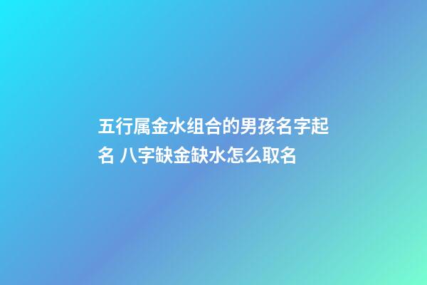 五行属金水组合的男孩名字起名 八字缺金缺水怎么取名